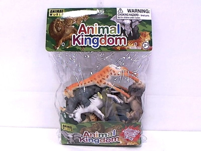 Ensemble de figurines d’animaux sauvages avec arbres et rochers – 10 pièces