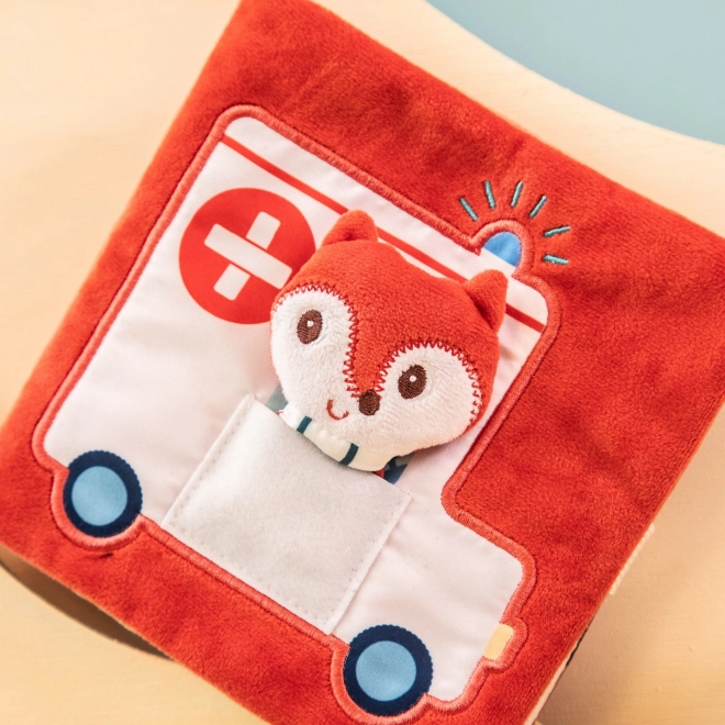 Lilliputiens - livre textile avec Alice la renarde docteure