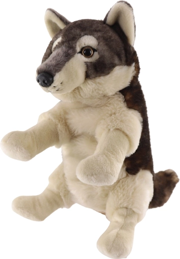 Marionnette loup 27 cm – compagnon en peluche
