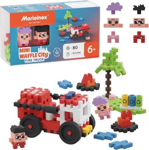 Vafle mini - Camion de pompiers 80 pièces
