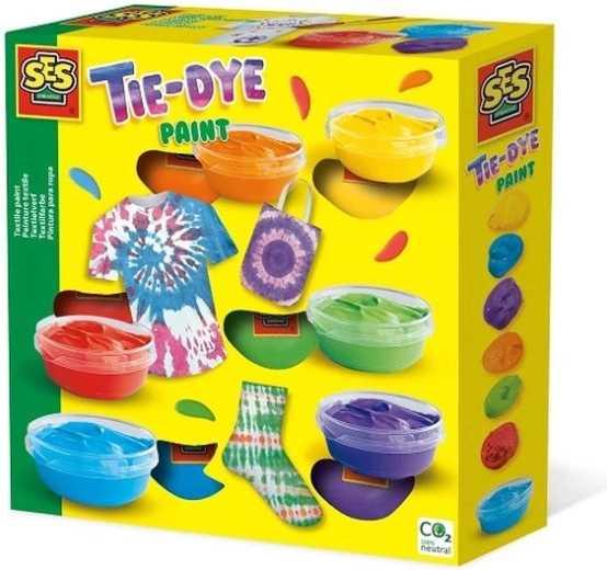 SES peintures pour textile – kit tie-dye 6 couleurs