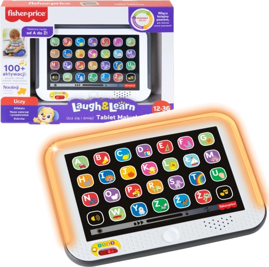 Tablette éducative interactive Fisher-Price pour les tout-petits avec plus de 100 sons (polonais)