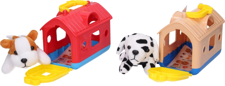 Peluche dans une caisse de transport de 15 cm - 1 pièce