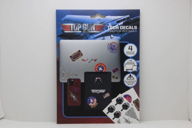 Autocollants TOP GUN – set sous licence de 4 planches