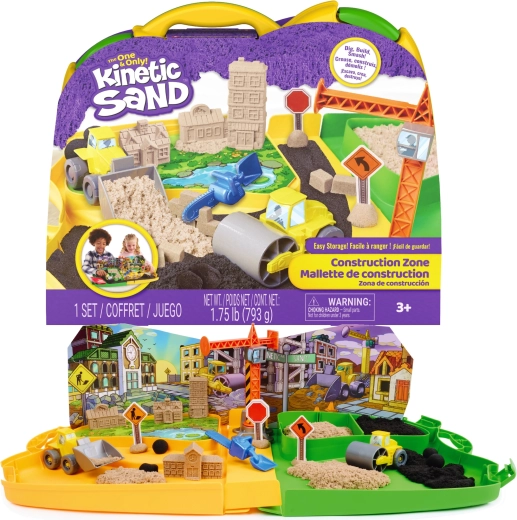 Kinetic Sand Chantier – sable cinétique 793 g et accessoires