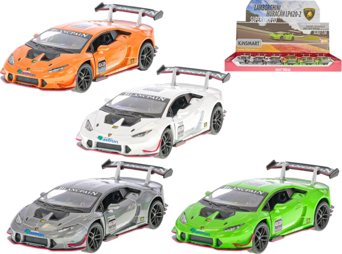 Modèle métallique Lamborghini Huracán LP620-2 1:36 à rétrofriction, 12 cm