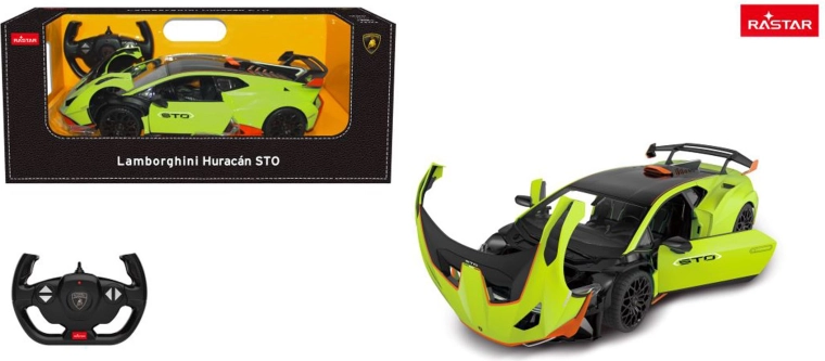Voiture RC Rastar Lamborghini Huracan STO 1:14 verte - 1 pièce