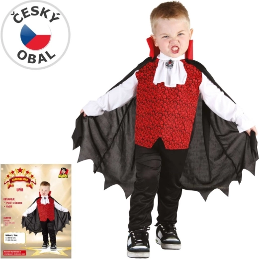 Costume de carnaval pour enfant, vampire, 80–92 cm