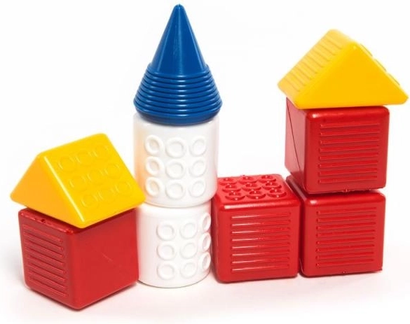 Ensemble fantaisie de blocs en plastique colorés pour tout-petits (9 pcs)