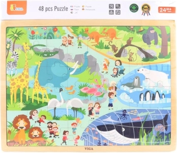 Puzzle en bois Zoo – 48 pièces