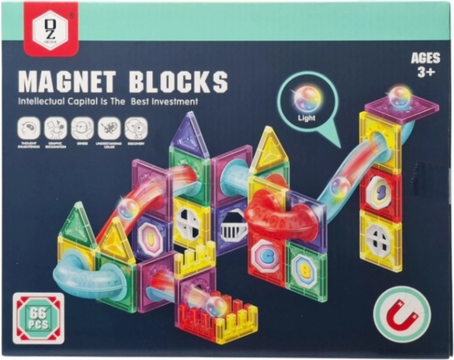 Blocs de construction magnétiques – circuit à billes - 1 pièce