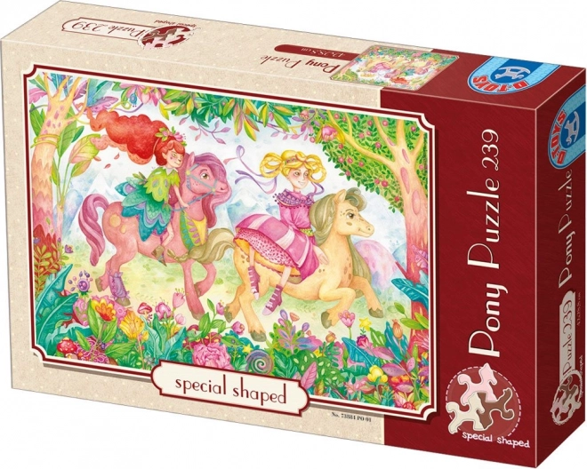 Puzzle Poneys colorés 239 pièces D-Toys
