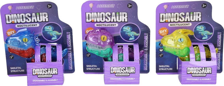 Dinosaure avec squelette phosphorescent - 1 pièce