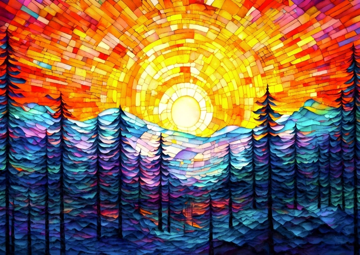 Enjoy Puzzle magnifique coucher de soleil 1000 pièces