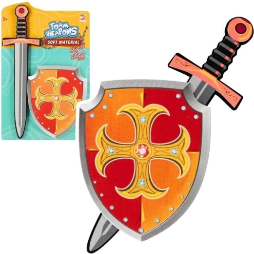 Set de chevalier en mousse avec épée et bouclier