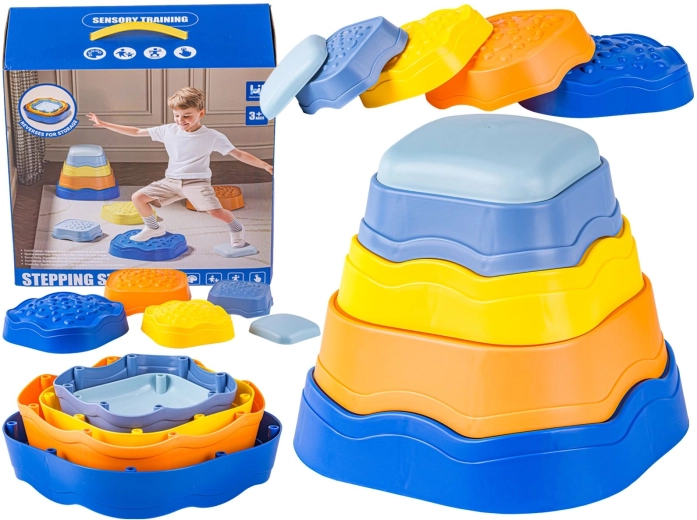 Parcours d’équilibre sensoriel pour enfants – pierres d’équilibre 5 pcs