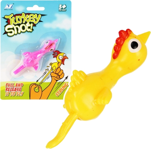 Jouet poulet collant à lancer