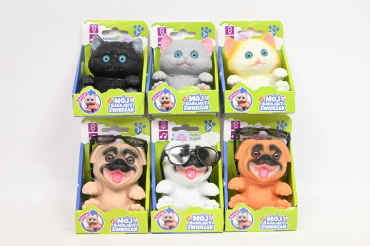 Mon animal qui parle – petit animal parlant interactif (assortiment : chaton ou chiot)