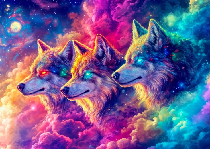 Puzzle ENJOY Loups cosmiques 1000 pièces