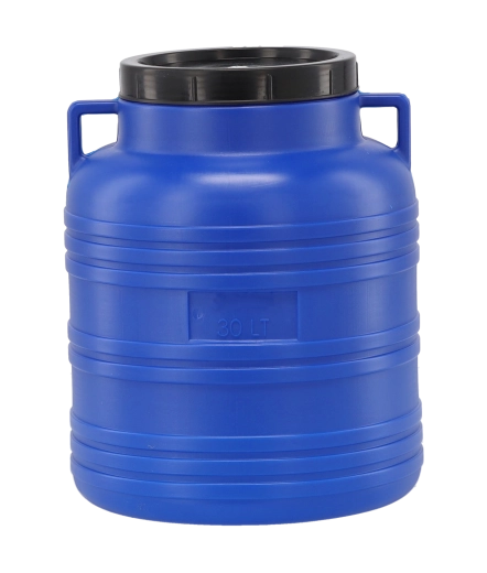 Tonneau en plastique 30 l avec couvercle et poignées pour la fermentation et le stockage des aliments