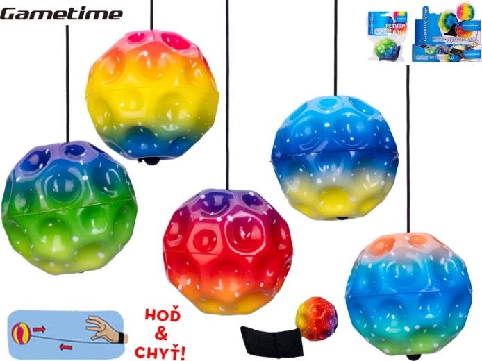 Balle en mousse de retour avec élastique pour enfants