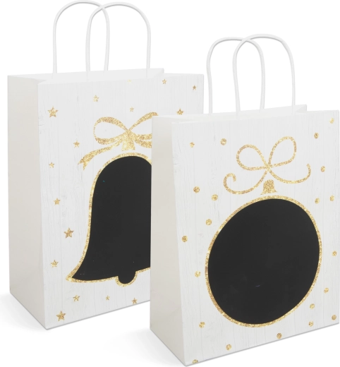 Sac cadeau de Noël Kraft pour bouteille - 1 pièce