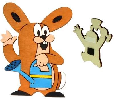 Magnet décoratif en bois La Petite Taupe – ami le lièvre