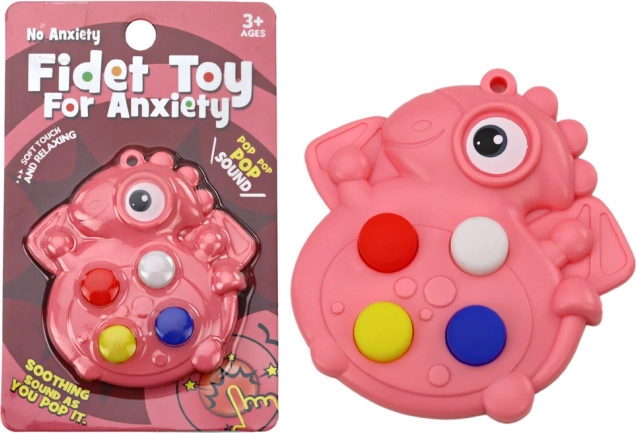 Dinosaure rose Pop It jouet antistress