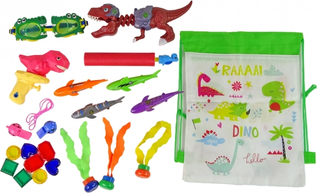 Kit de plongée pour enfants avec dinosaures pour l’eau et la piscine