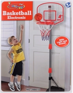 Panier de basket avec support, compteur, lumières et sons