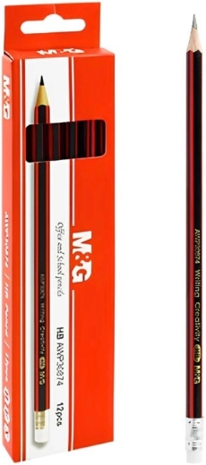 Crayon à papier HB avec gomme - 1 pièce