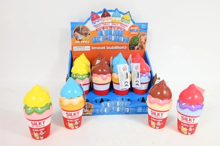 Flacon à bulles en forme de glace (présentoir de 12 pcs)
