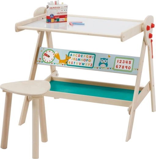 Tableau enfant double face Roba avec table et tabouret