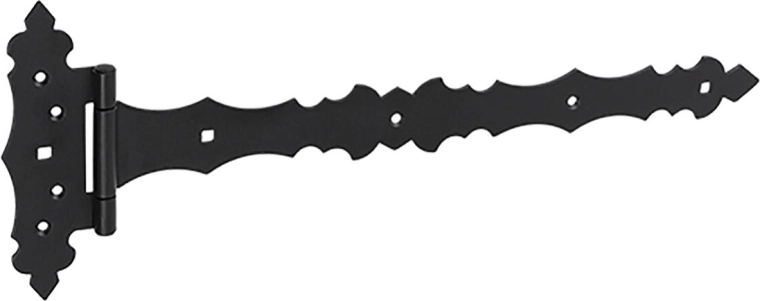 Charnière décorative de porte 400 × 30 × 170 × 2,5 mm, noire