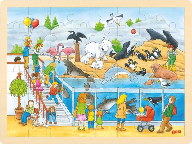 Puzzle en bois Visite au Zoo 48 pièces