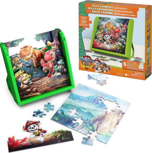 Puzzle 3D La Pat' Patrouille et les dinosaures avec socle