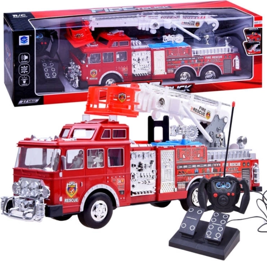 Camion de pompiers télécommandé avec lumières et sirène - 1 pièce