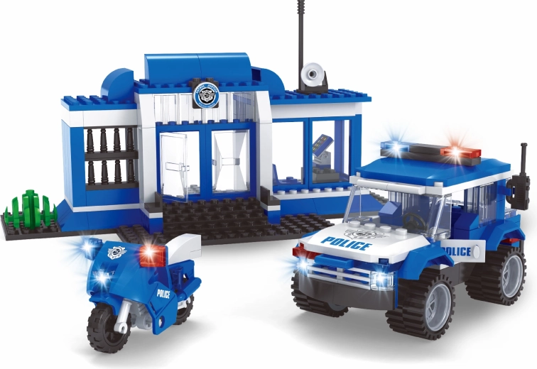 Jeu de construction compatible BLOXO station de police 194 pcs