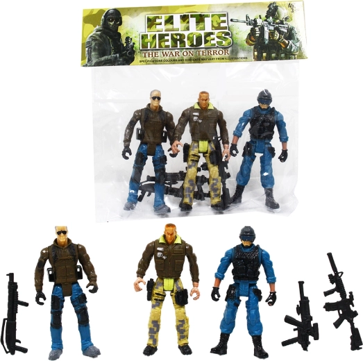 Figurines d’action soldats – lot de 3 pièces