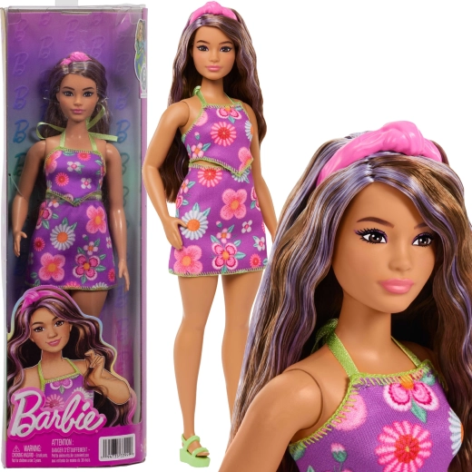 Poupée Barbie Fashionistas en robe fleurie