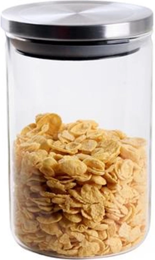 Bocal en verre avec couvercle inox TORO 800 ml en verre borosilicaté