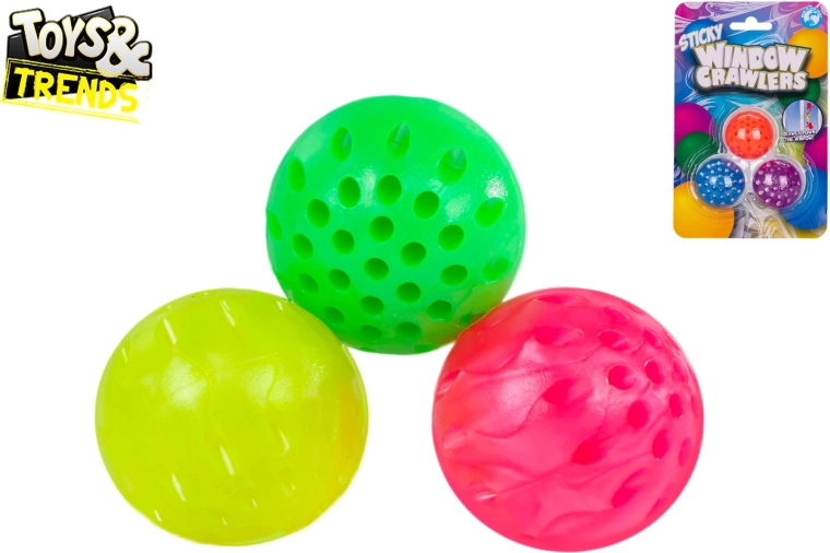 Ballons antistress adhésifs Toys&Trends 4 cm, set de 3 pièces