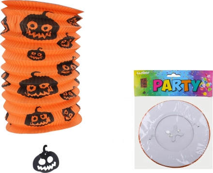 Lampion cylindre Citrouille 15 cm