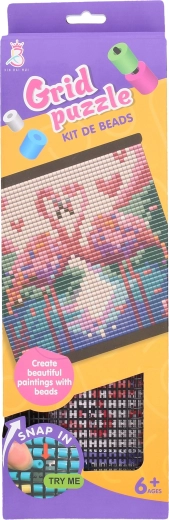 Mosaïque de perles Flamants roses 31 × 32,5 cm