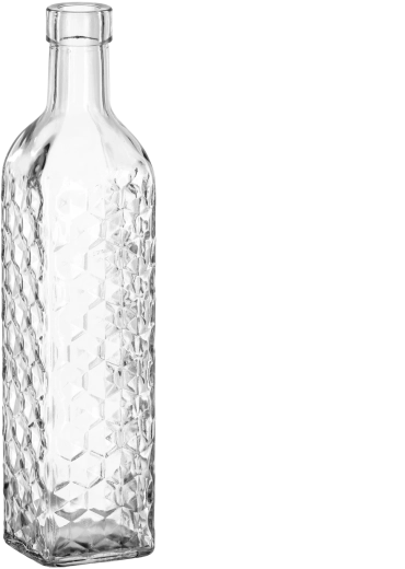 Bouteille striée 500 ml avec bouchon à vis métallique 28 mm