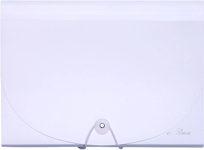 Chemise à élastique A4, 7 pochettes, blanc