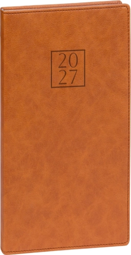 Agenda de poche Notique Prestigio 2027 marron 9 × 15,5 cm