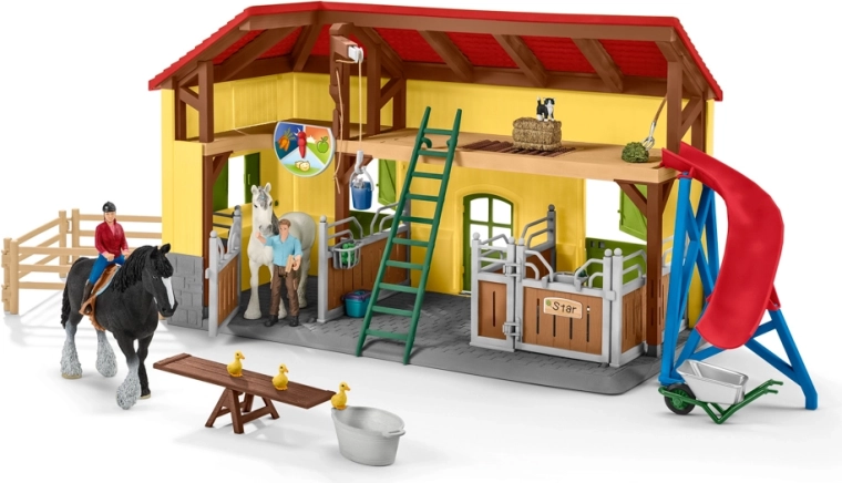Écurie pour chevaux Schleich Farm World avec accessoires