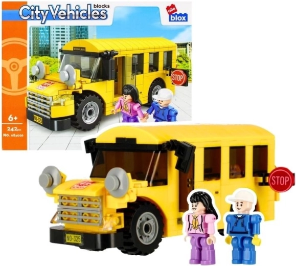 Alleblox City jeu de construction bus scolaire (242 pièces) - 1 pièce