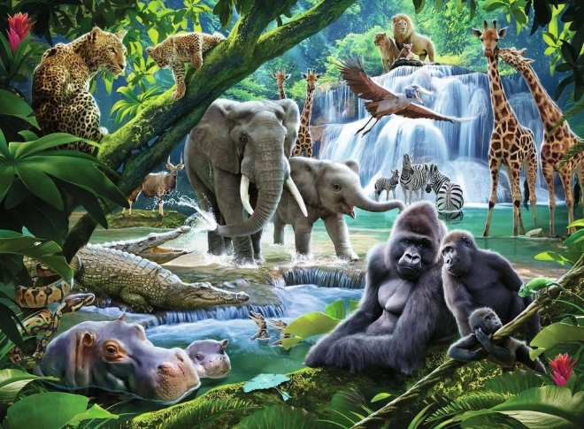 Puzzle Animaux de la jungle XXL 100 pièces